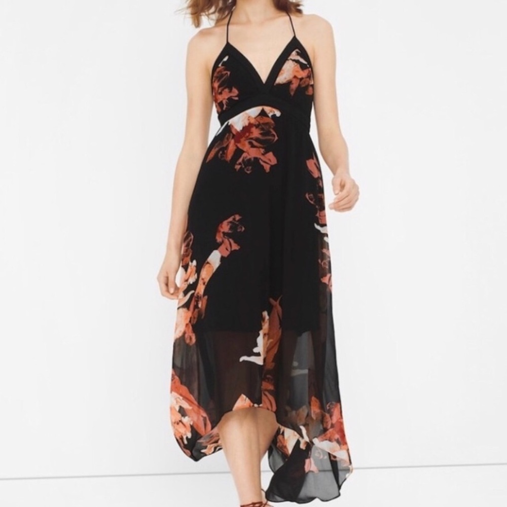 White House Black Market 2 Flowy Work Casual Dress